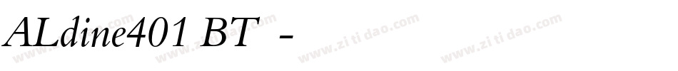ALdine401 BT粗体字体转换